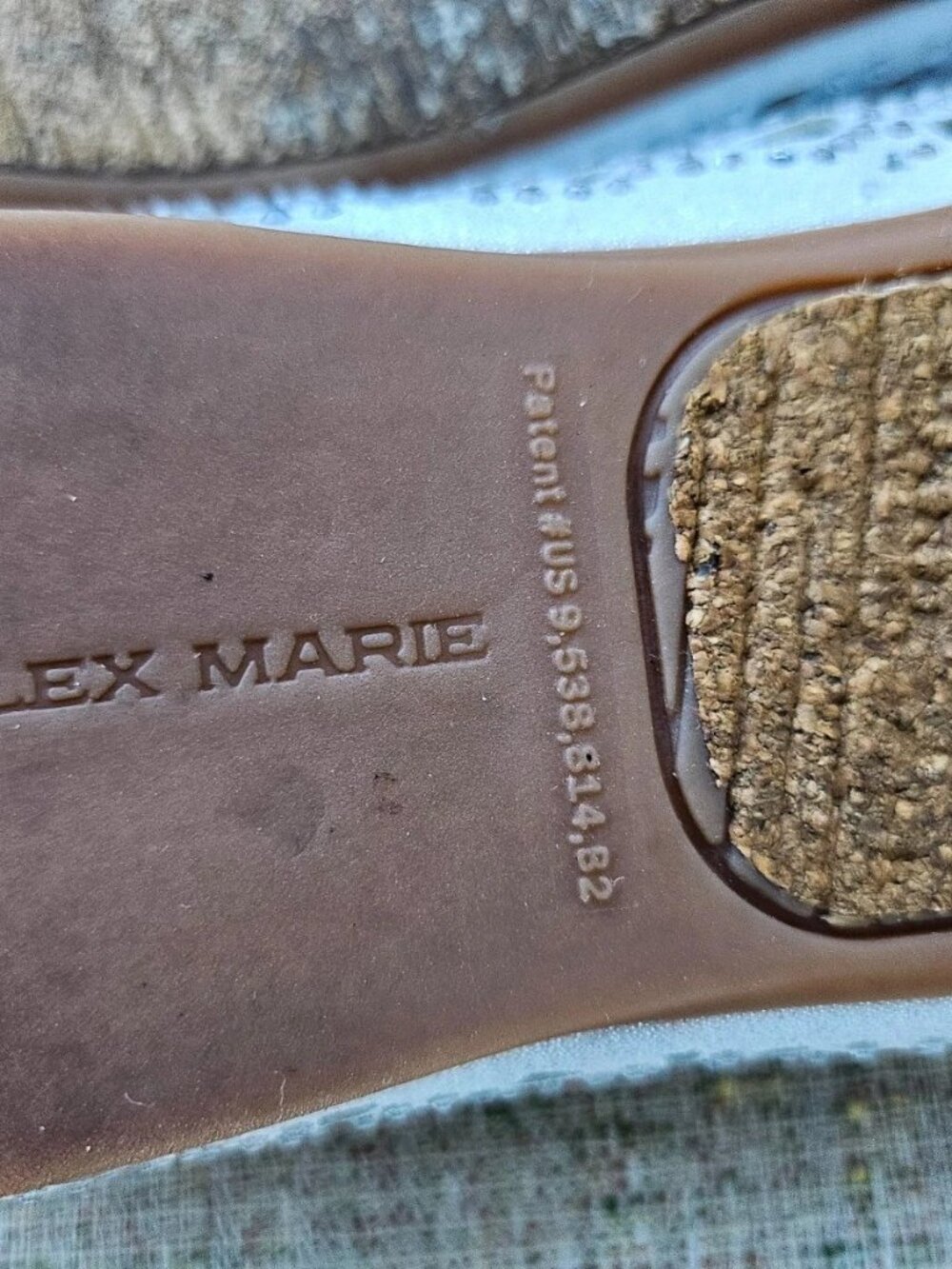 Alex Marie Women Sandal Altana Metallic Laser-Cut Rhinestone Flats Shoe Size 7.5 - Picture 8 of 10